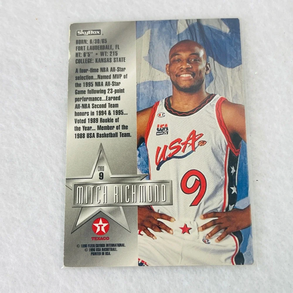 Mitch Richmond 1996 SkyBox USA Basketball Card #9 Texaco Olympic Team